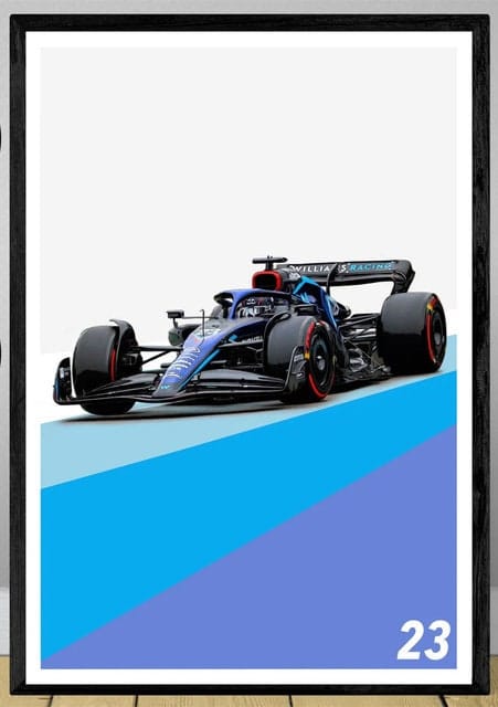 Poster Formel 1 Rennwagen Grand Prix Rennfahrer Namen Wagen Nummer I Deko Print ohne Rahmen - justgoodmood