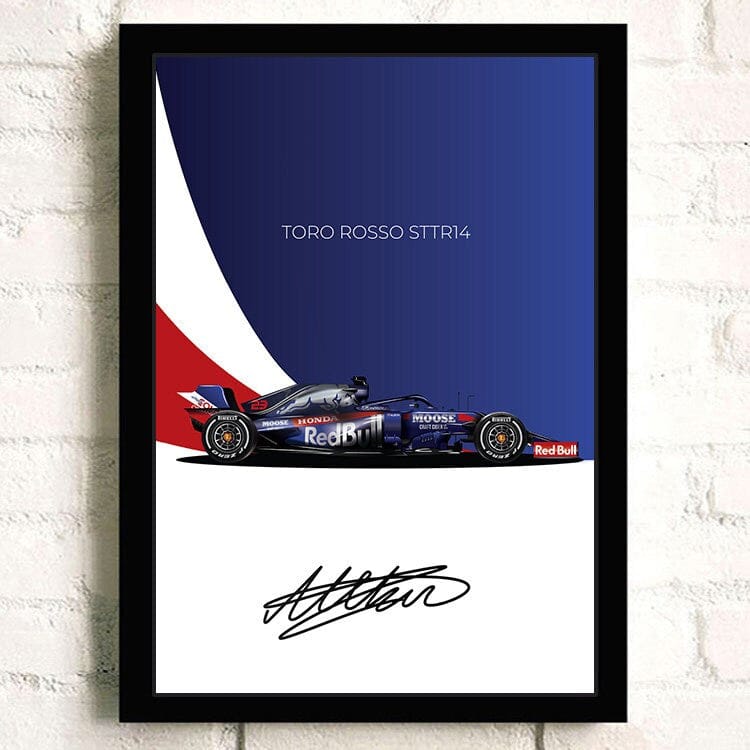 Poster Formel 1 Rennwagen Grand Prix Rennfahrer Signature I Deko Print ohne Rahmen - justgoodmood