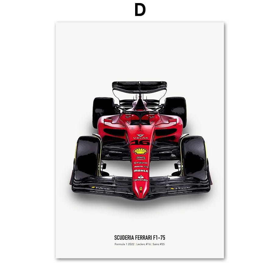 Poster Formel 1 Rennwagen Helm Rennfahrername I Deko Print ohne Rahmen - justgoodmood