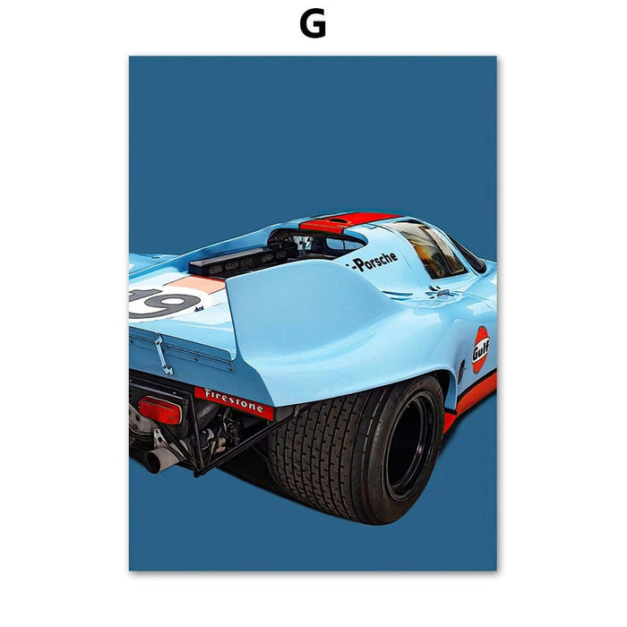 JUSTGOODMOOD Formel 1 Wandbild – Edle Baumwollqualität