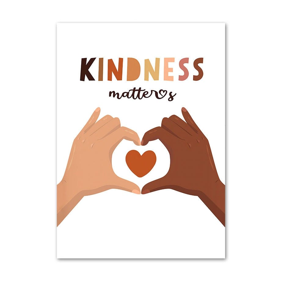 Poster Frieden Liebe Freundlich als Deko Print ohne Rahmen - justgoodmood