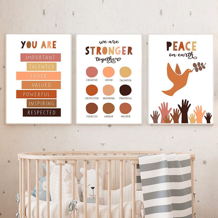 Poster Frieden Liebe Freundlich als Deko Print ohne Rahmen - justgoodmood