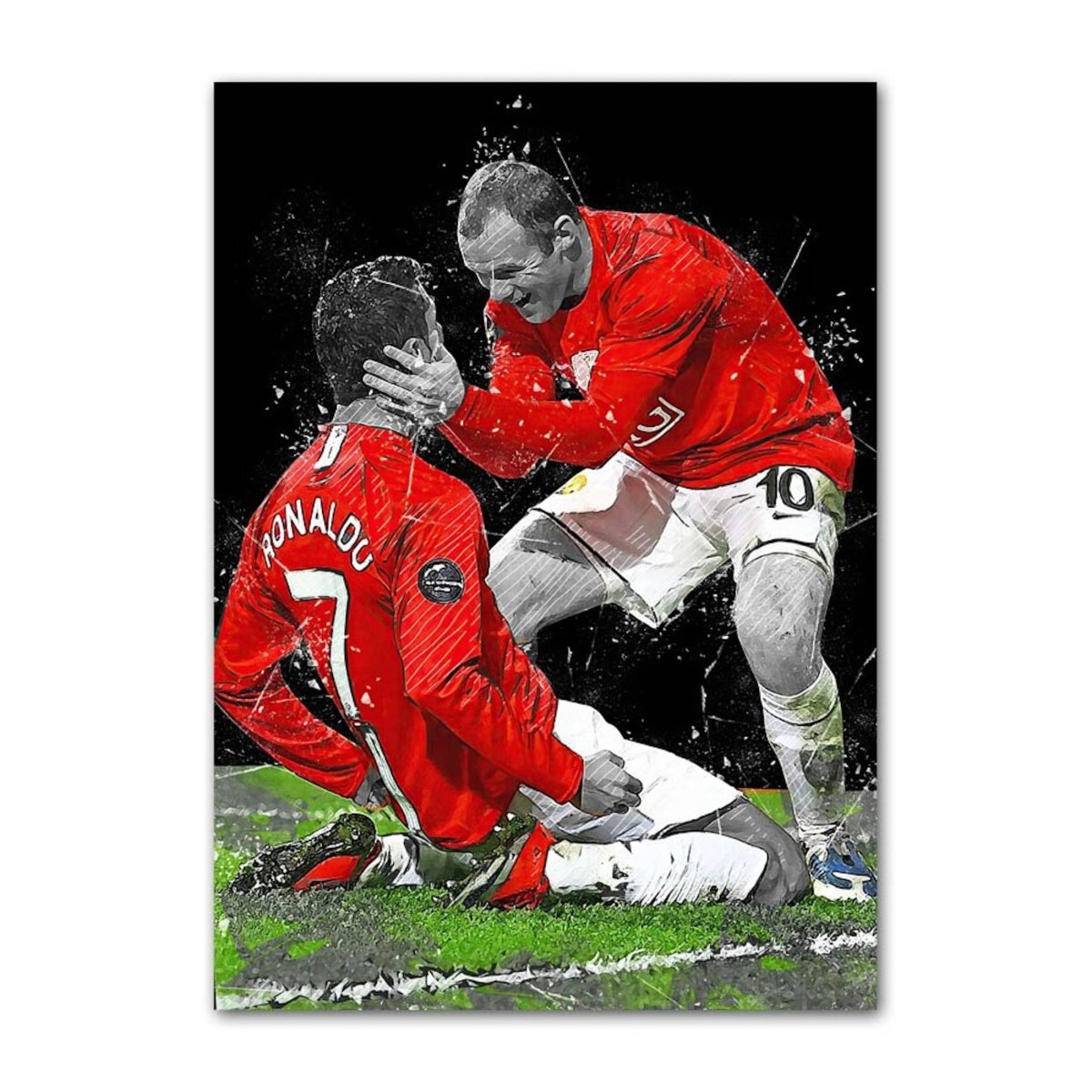 Poster Fußball Christiano Ronaldo bei Manchester United beste Momente als Deko Print ohne Rahmen - justgoodmood