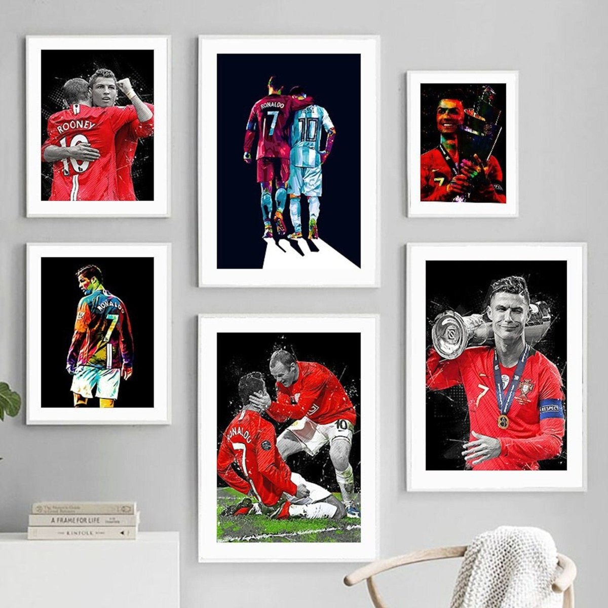 Poster Fußball Christiano Ronaldo bei Manchester United beste Momente als Deko Print ohne Rahmen - justgoodmood