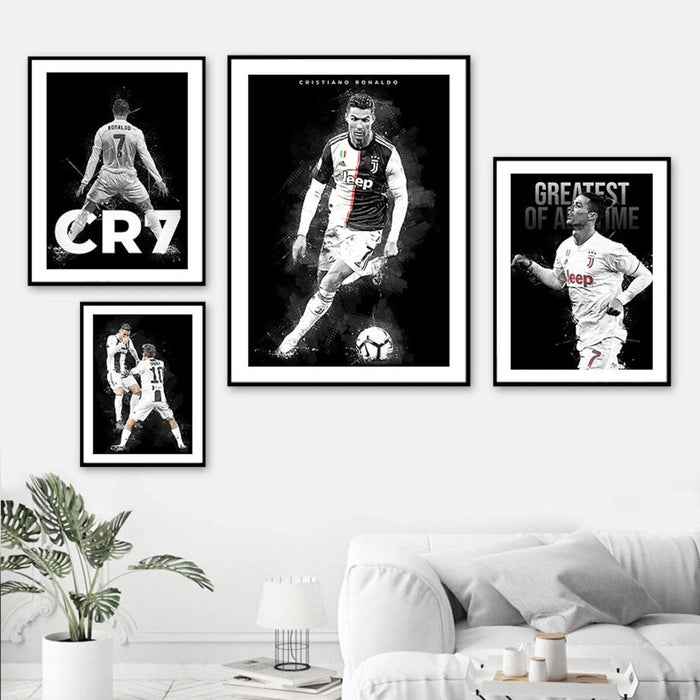 Premium Ronaldo Poster auf Baumwollcanvas – JUSTGOODMOOD