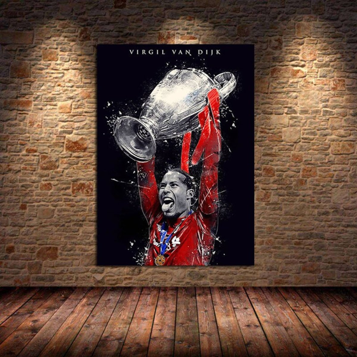 Poster Fußball Lionel Messi und andere Spieler als Deko Print ohne Rahmen - justgoodmood