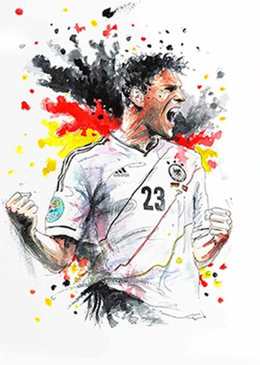 Poster Fußball Weltmeister Pokal Pele Ronaldo Neymar Jr. Messi als Deko Print ohne Rahmen - justgoodmood
