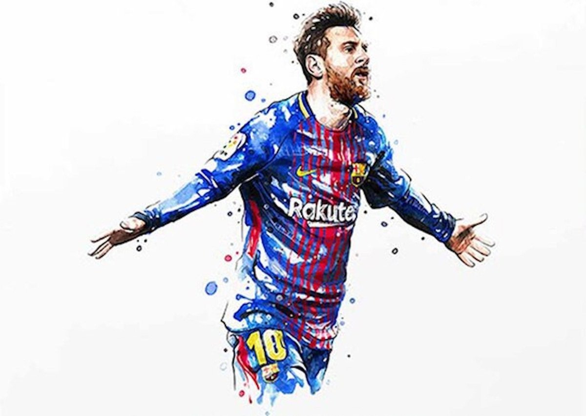 Poster Fußball Weltmeister Pokal Pele Ronaldo Neymar Jr. Messi als Deko Print ohne Rahmen - justgoodmood
