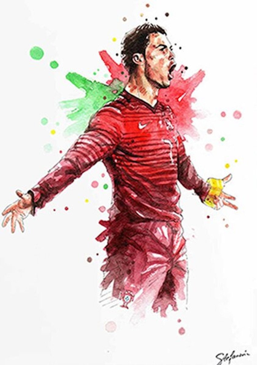 Poster Fußball Weltmeister Pokal Pele Ronaldo Neymar Jr. Messi als Deko Print ohne Rahmen - justgoodmood