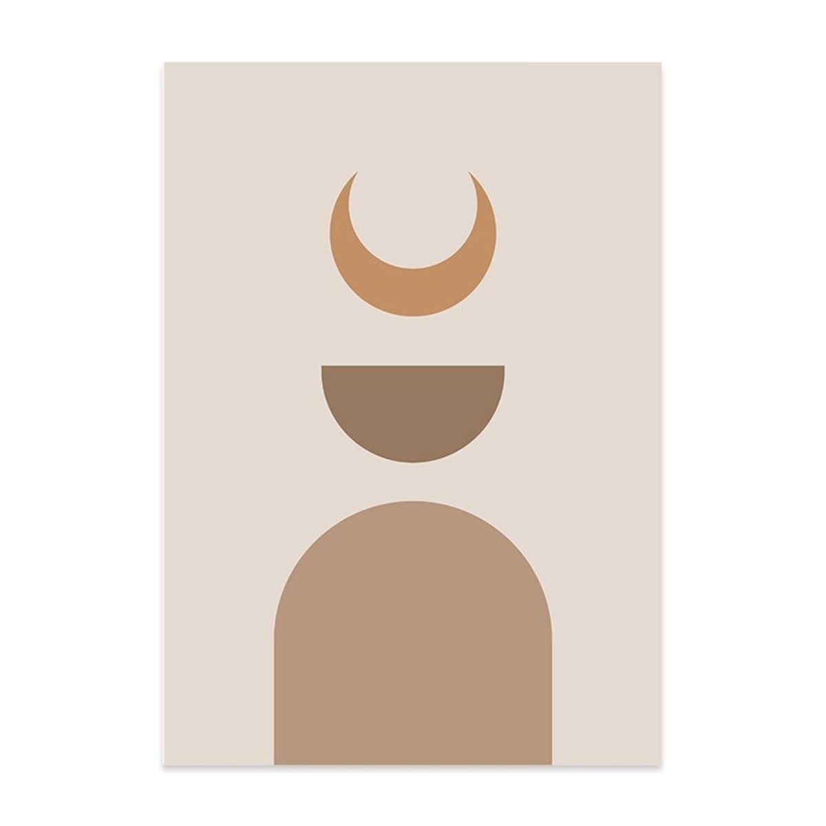 Poster Galerie Kunst Kreis und Körperformen als Deko Print ohne Rahmen - justgoodmood