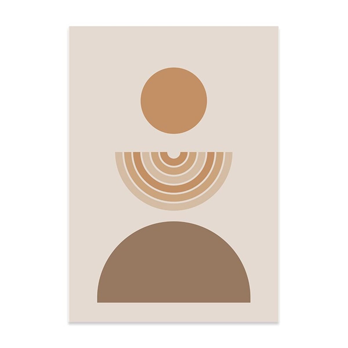 Poster Galerie Kunst Kreis und Körperformen als Deko Print ohne Rahmen - justgoodmood