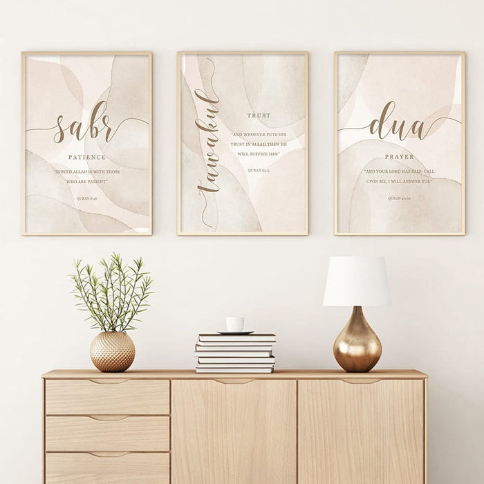 JUSTGOODMOOD Poster: Geduld, Dankbarkeit in Premium-Qualität