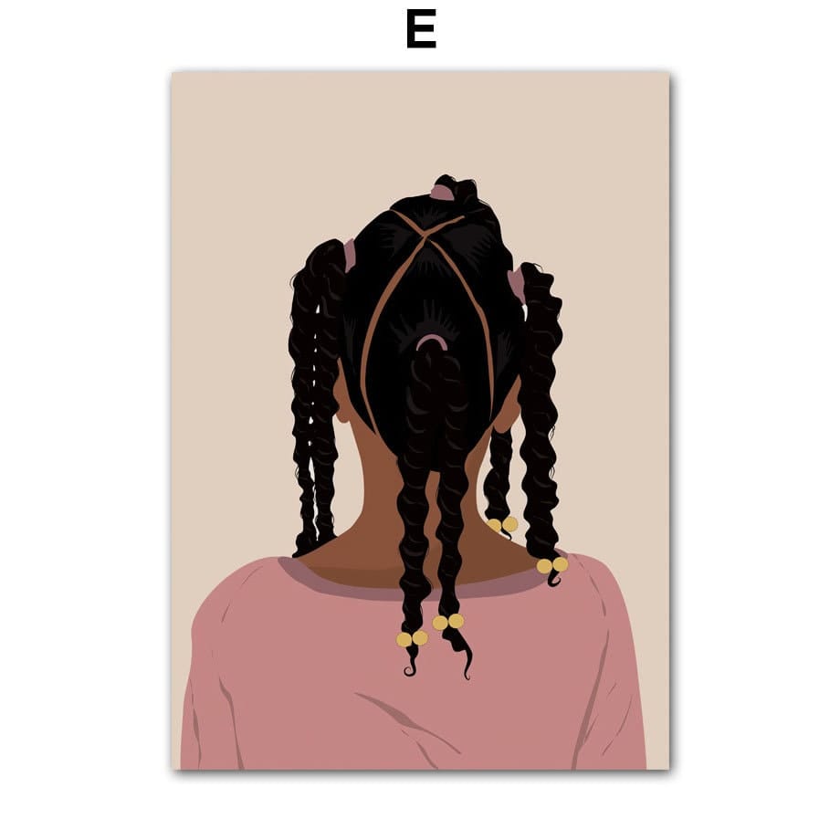 Poster Hip Hop Schmuck Mode | Schwarz Mädchen I Bilder Wohnzimmer | Wandbilder Schlafzimmer | Deko Print ohne Rahmen | Bilder Set Kunstdruck - justgoodmood