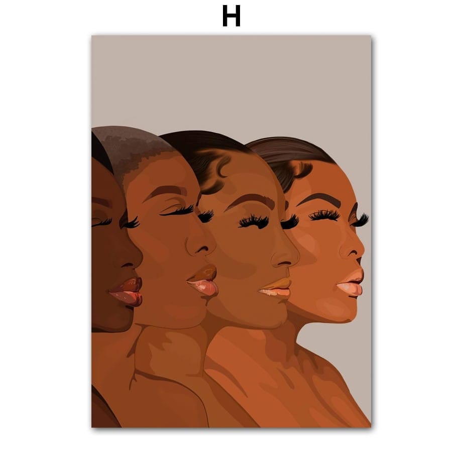 Poster Hip Hop Schmuck Mode | Schwarz Mädchen I Bilder Wohnzimmer | Wandbilder Schlafzimmer | Deko Print ohne Rahmen | Bilder Set Kunstdruck - justgoodmood
