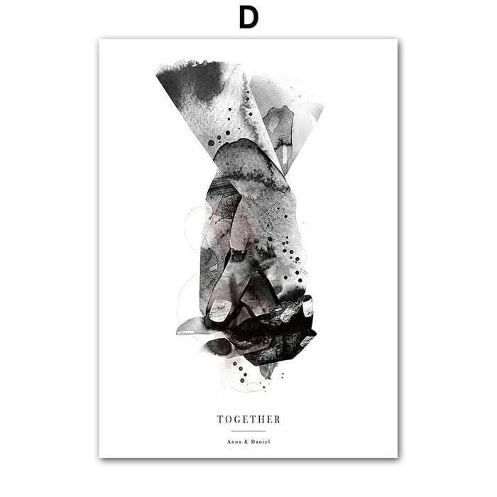Poster Hochzeit Liebespaar – Premium Baumwollprint