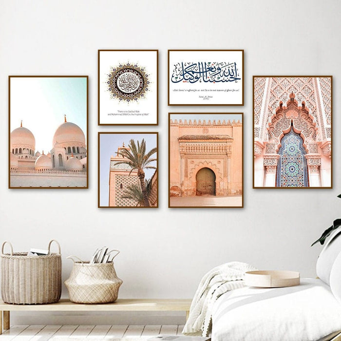 Abu Dhabi Moschee Poster – Premium Baumwoll-Canvas