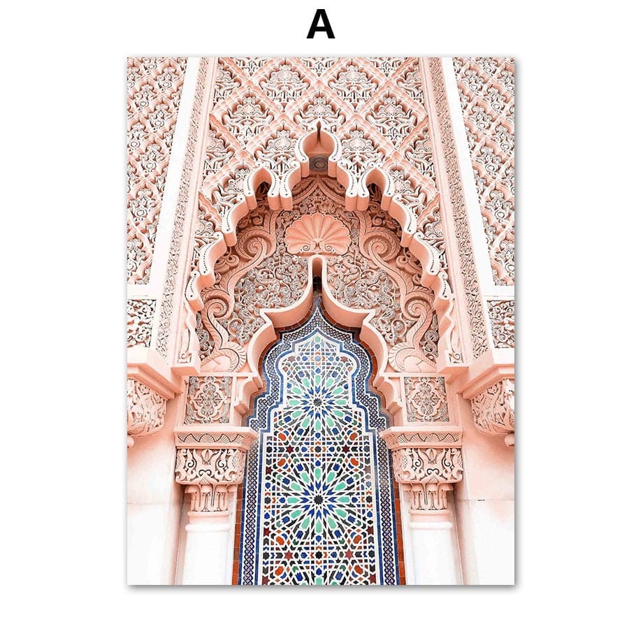 Poster Islam Abu Dhabi Moschee Arabische Architektur I Wandbilder Wohnzimmer & Schlafzimmer I Deko Print Bilder I ohne Rahmen - justgoodmood