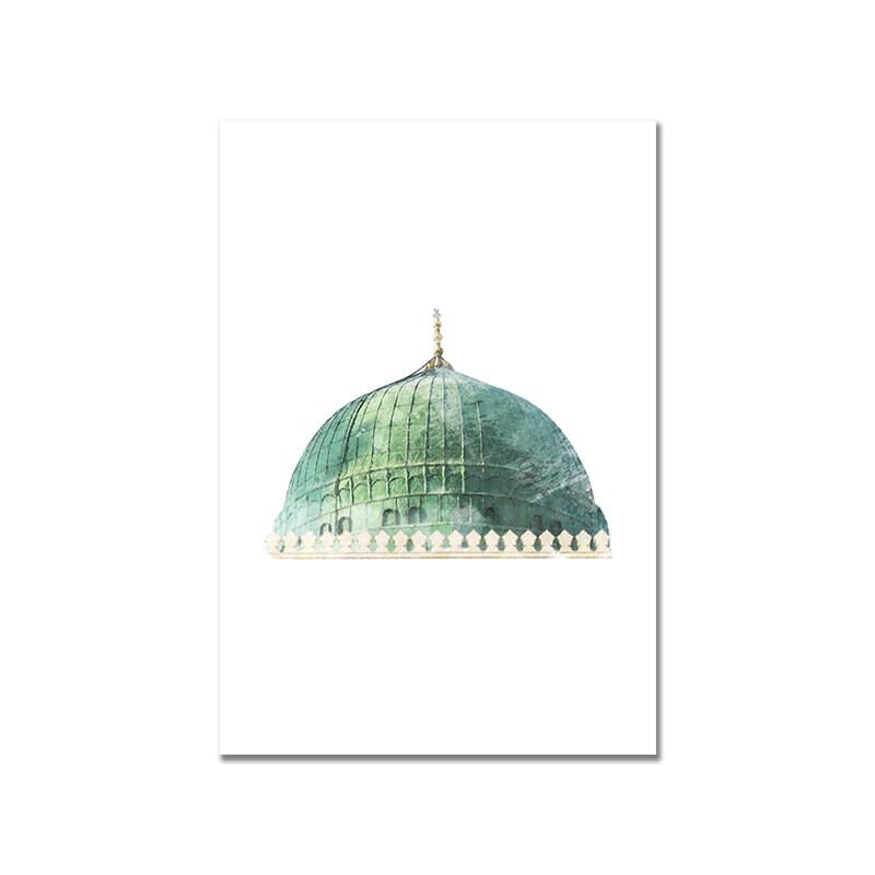 Poster Islam Al Aqsa Mosche Kaaba I Wandbilder Wohnzimmer & Schlafzimmer I Deko Print Bilder I ohne Rahmen - justgoodmood