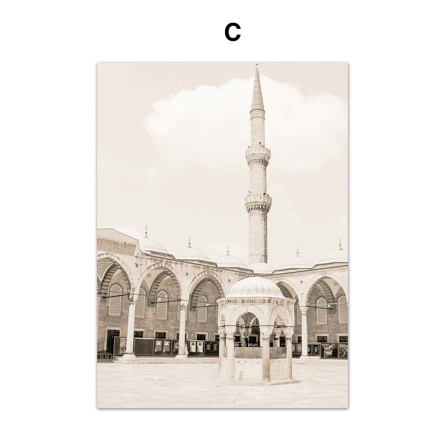 Poster Islamische Architektur Abstrakt I Wandbilder Wohnzimmer & Schlafzimmer I Deko Print Bilder I ohne Rahmen - justgoodmood