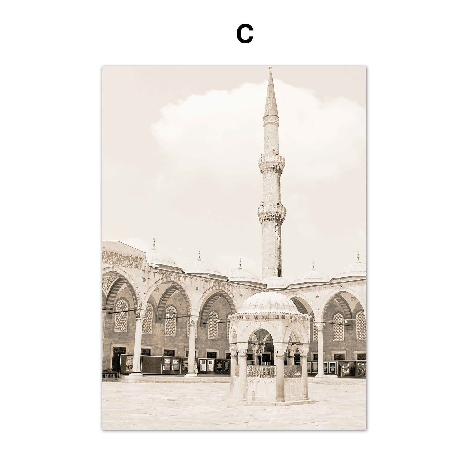 Poster Islamische Architektur Abstrakt I Wandbilder Wohnzimmer & Schlafzimmer I Deko Print Bilder I ohne Rahmen - justgoodmood