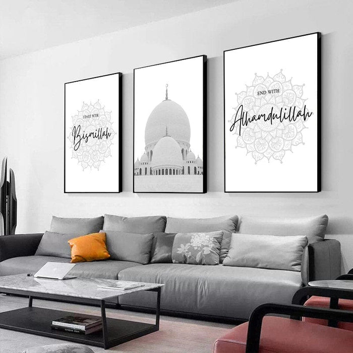JUSTGOODMOOD Architektur Poster – Premium Baumwoll-Print
