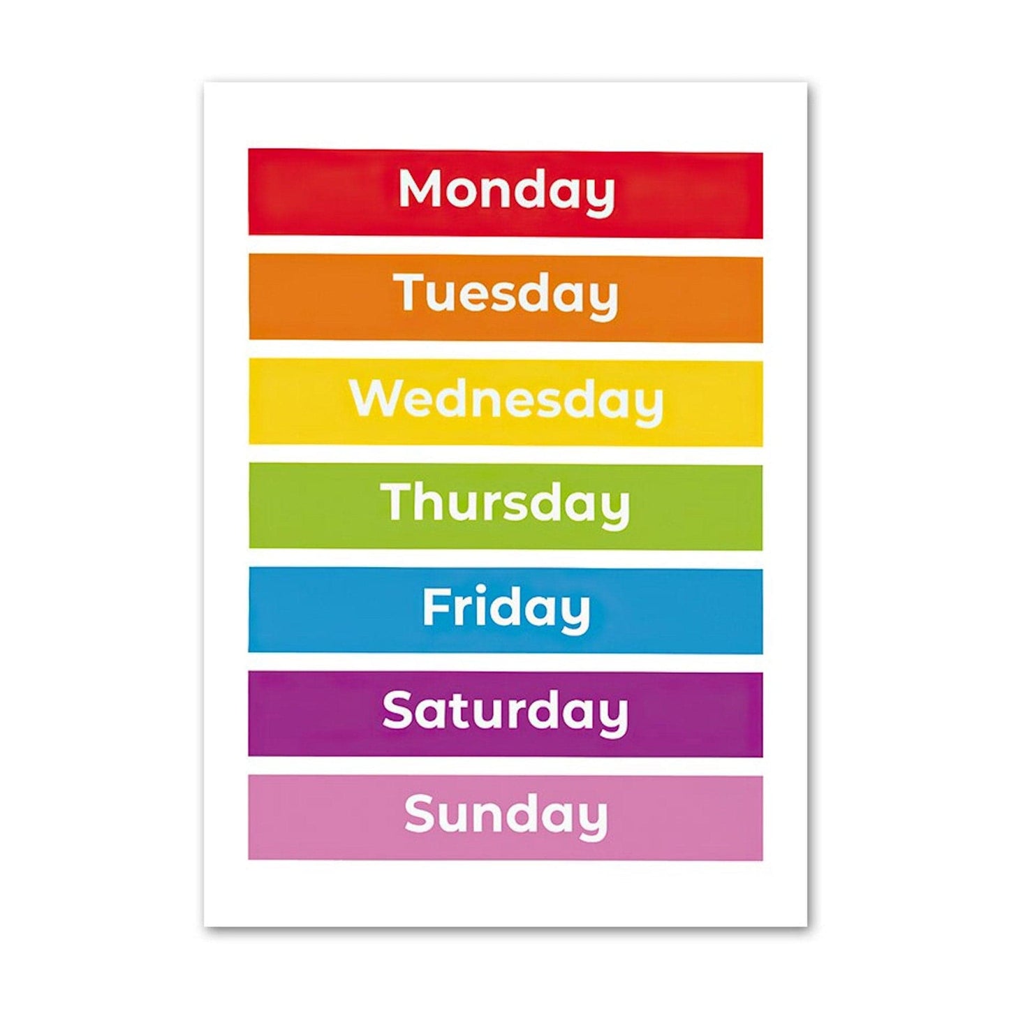 Poster Kinder lernen Farben Formen Zahlen Tage und Alphabet als Deko Print ohne Rahmen - justgoodmood
