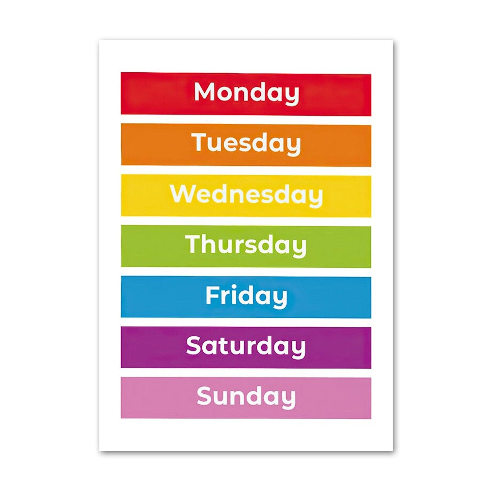 Poster Kinder lernen Farben Formen Zahlen Tage und Alphabet als Deko Print ohne Rahmen - justgoodmood