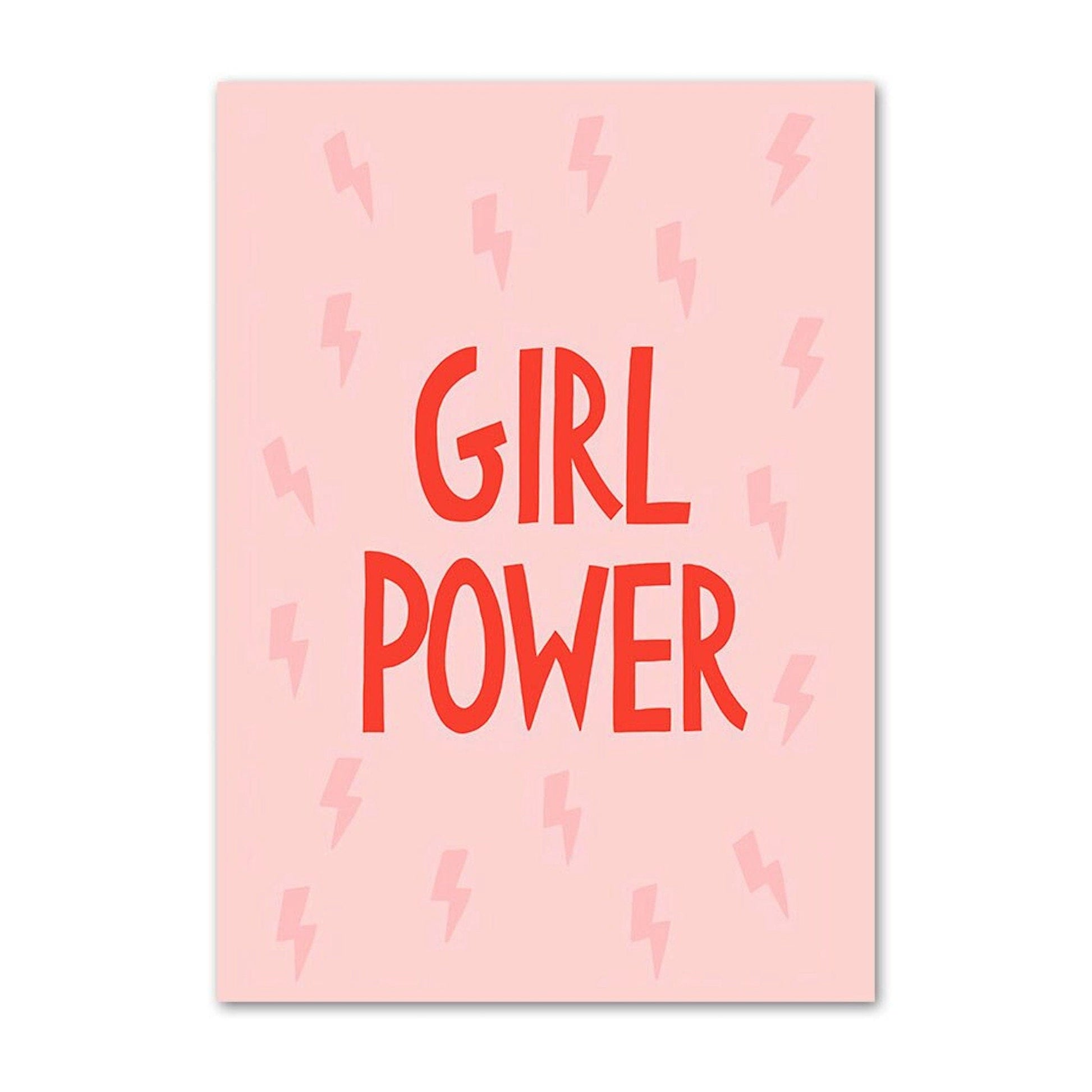 Poster Kinder Mädchen Power und Liebe als Deko Print ohne Rahmen - justgoodmood