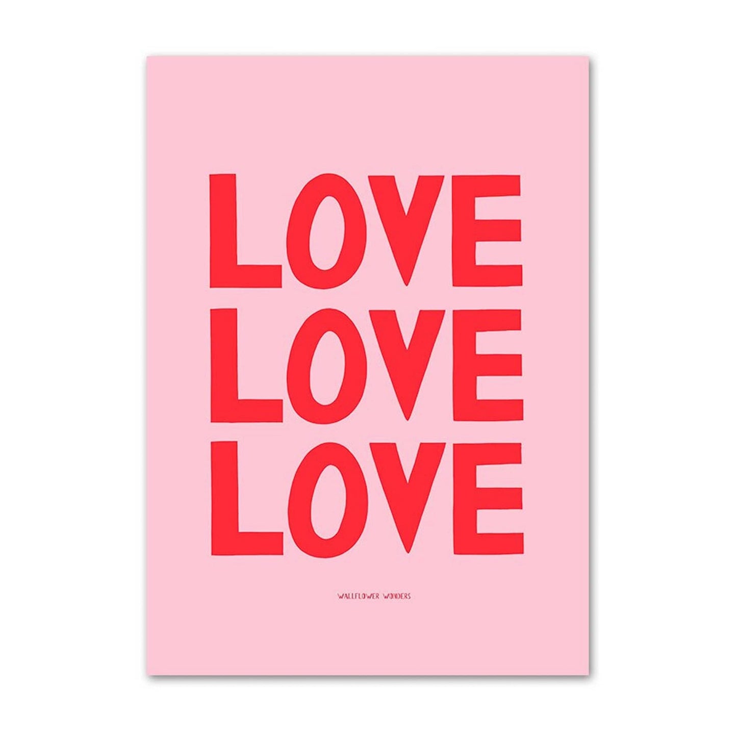 Poster Kinder Mädchen Power und Liebe als Deko Print ohne Rahmen - justgoodmood