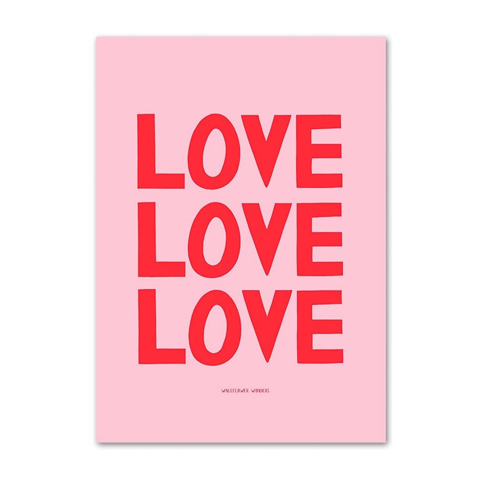 Poster Kinder Mädchen Power und Liebe als Deko Print ohne Rahmen - justgoodmood