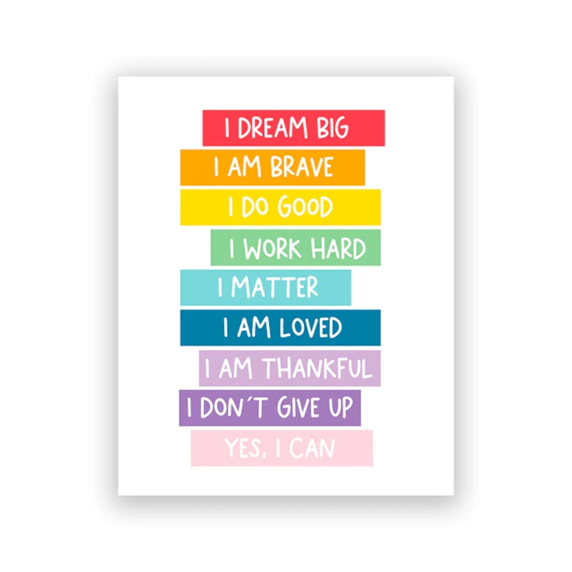 Poster Kinder Motivation Sätze als Deko Print ohne Rahmen - justgoodmood