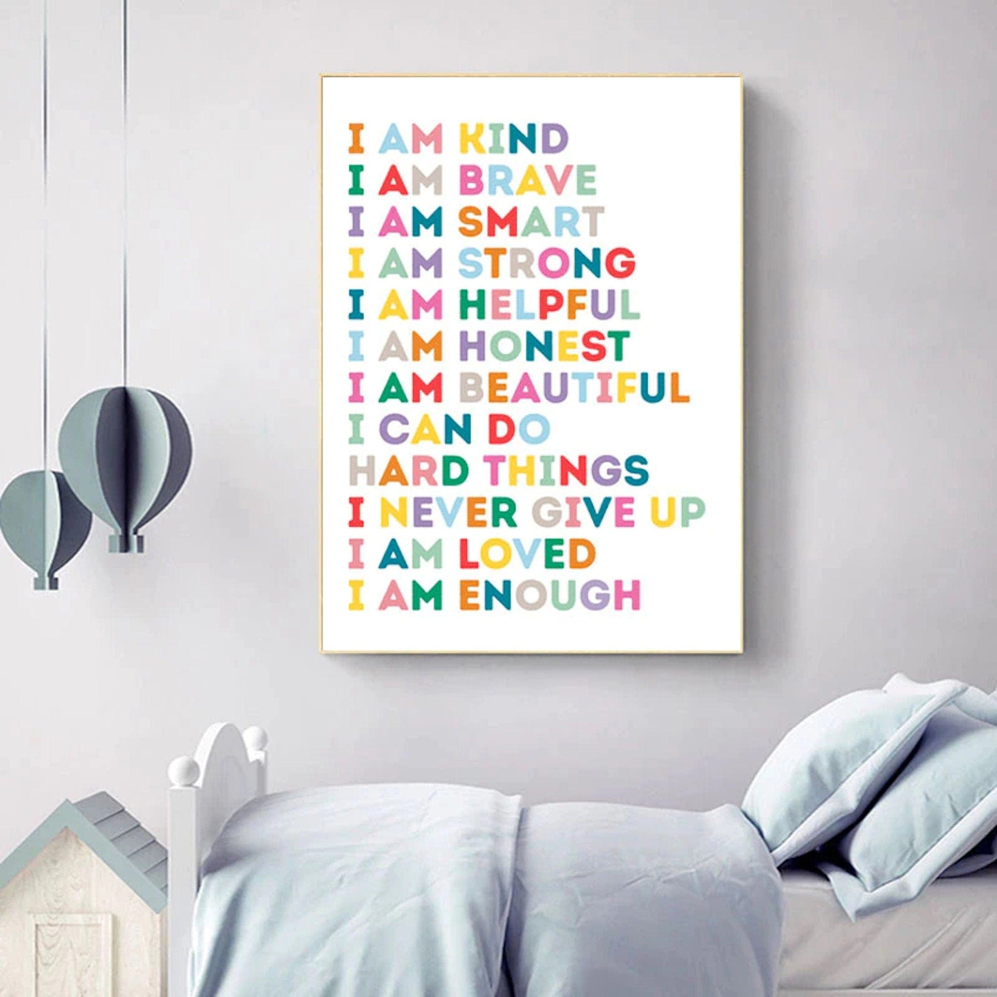 Poster Kinder Motivation Sätze als Deko Print ohne Rahmen - justgoodmood