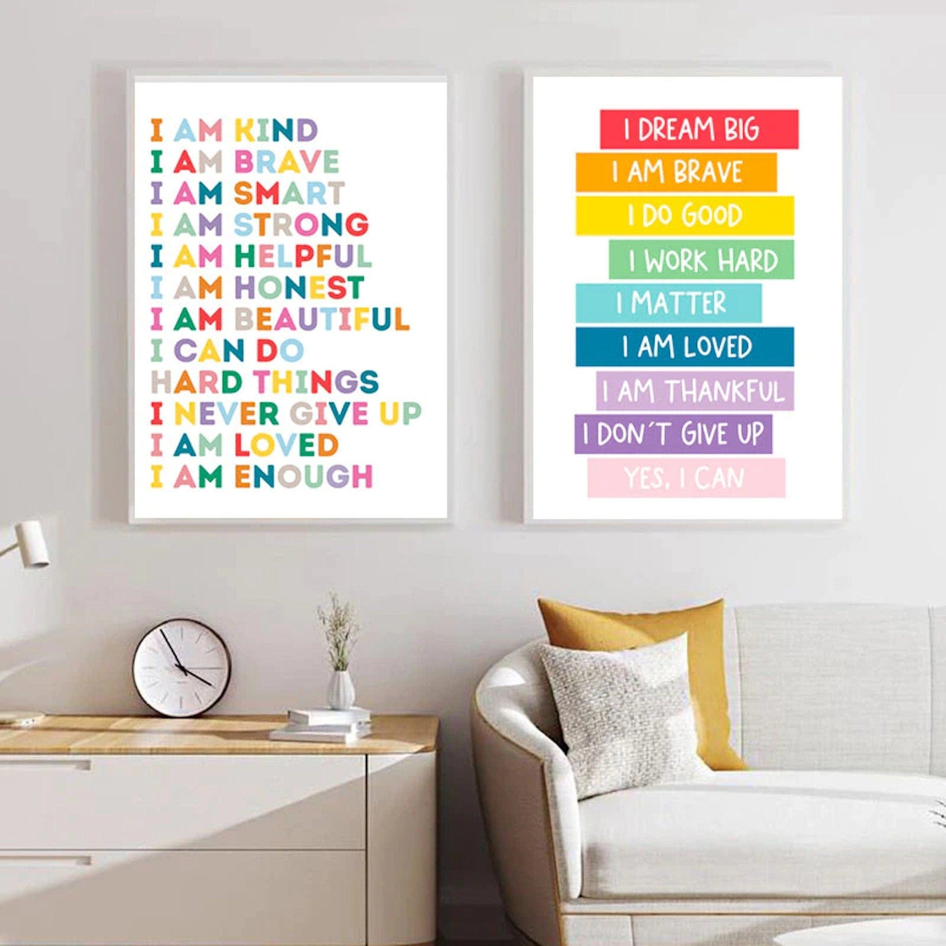 Poster Kinder Motivation Sätze als Deko Print ohne Rahmen - justgoodmood