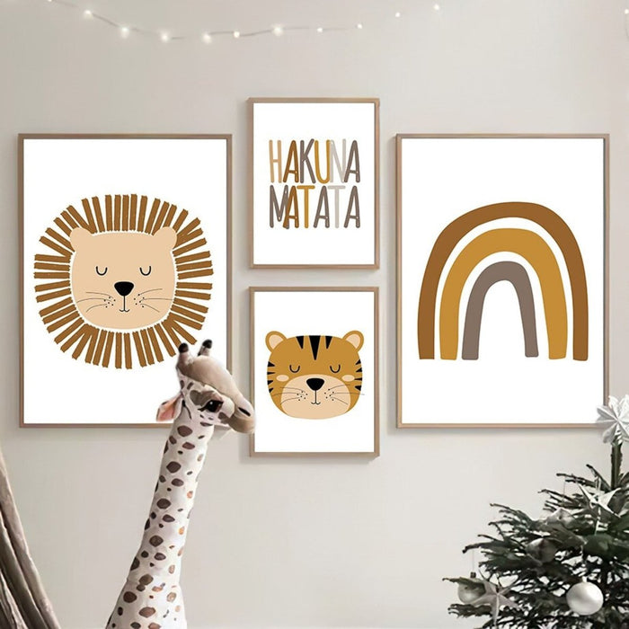 JUSTGOODMOOD Poster Kinder – Edler Baumwoll-Canvas