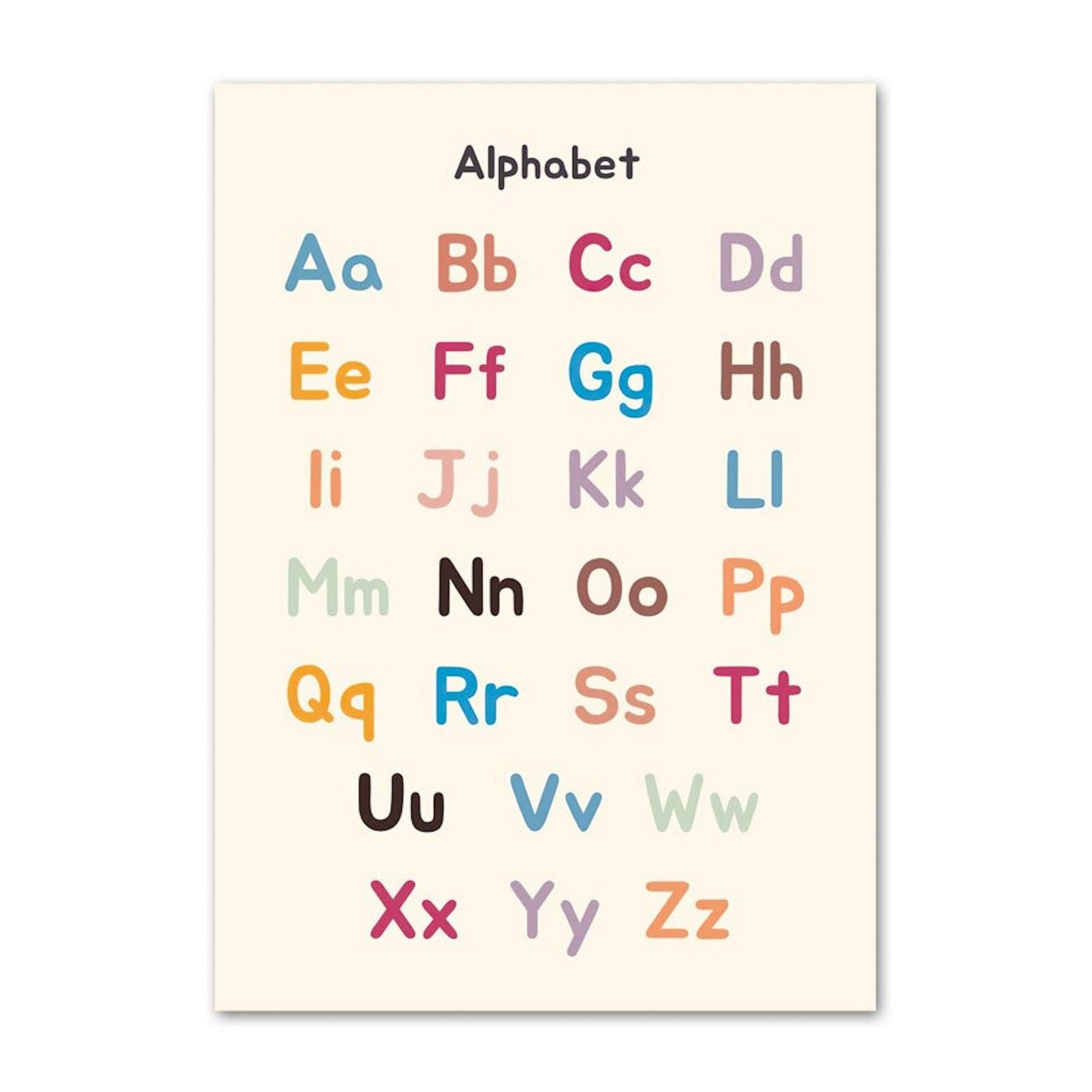 Poster Kinder Schule Mathe Symbole Rechen Tabelle Beruhigende Techniken als Deko Print ohne Rahmen - justgoodmood