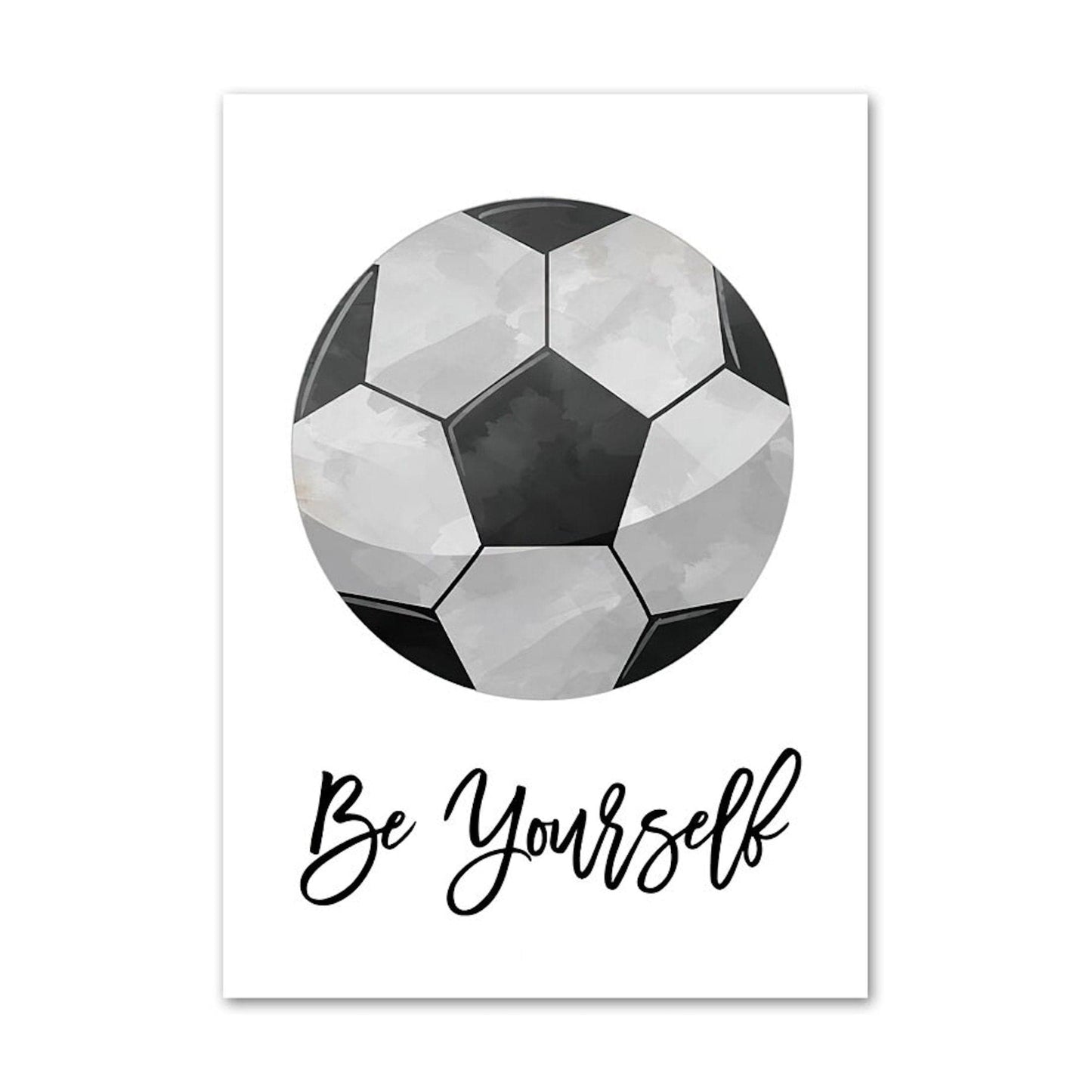 Poster Kinder Sportbälle Fußball Basketball Baseball Football Golfball und Eishockeypuck als Deko Print ohne Rahmen - justgoodmood