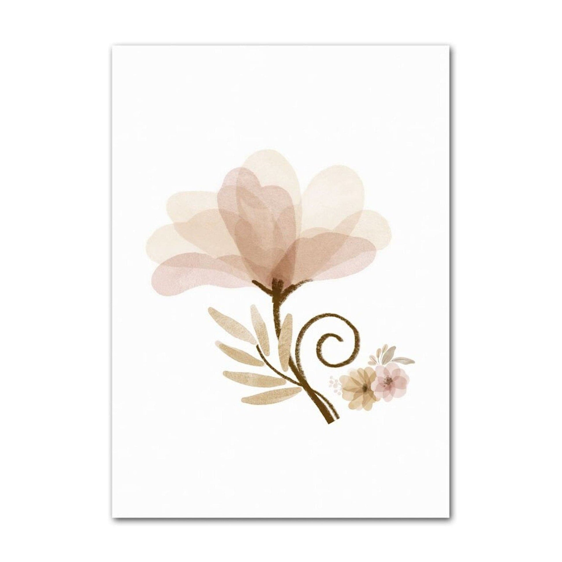 Poster Kinder süße Tiere im Boho Stil Bär Reh Regenbogen Vogel und Blume als Deko Print ohne Rahmen - justgoodmood