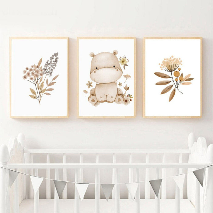 Poster Kinder Boho Stil – Premium Baumwoll-Canvas