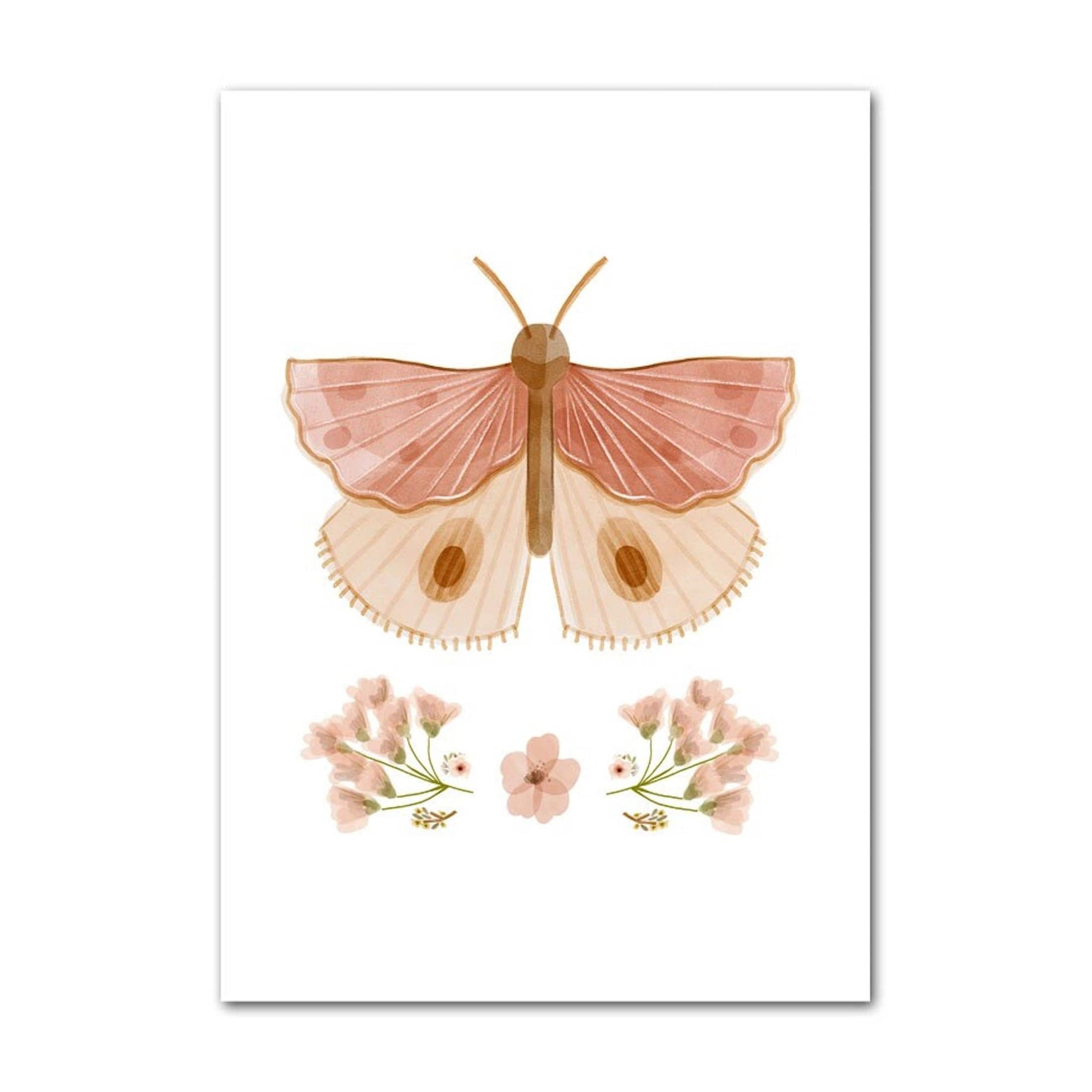 Poster Kinder Tiere Reh Eichhörnchen Fuchs Faultier und Schmetterlinge im Boho Stil als Deko Print ohne Rahmen - justgoodmood