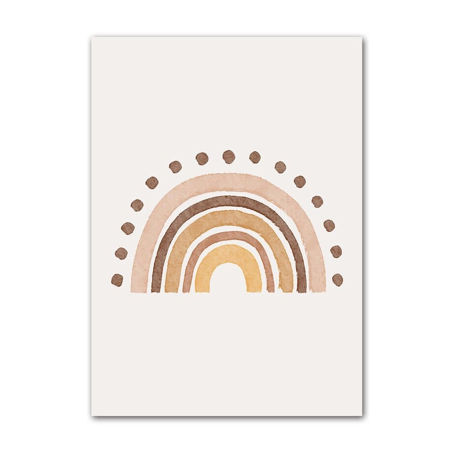 Poster Kinderzimmer Alpaka Regenbogen Kaktus Zeichentrick I Kinderzimmer Bilder I Wand Deko I Kunst Druck I Deko Print I ohne Rahmen - justgoodmood