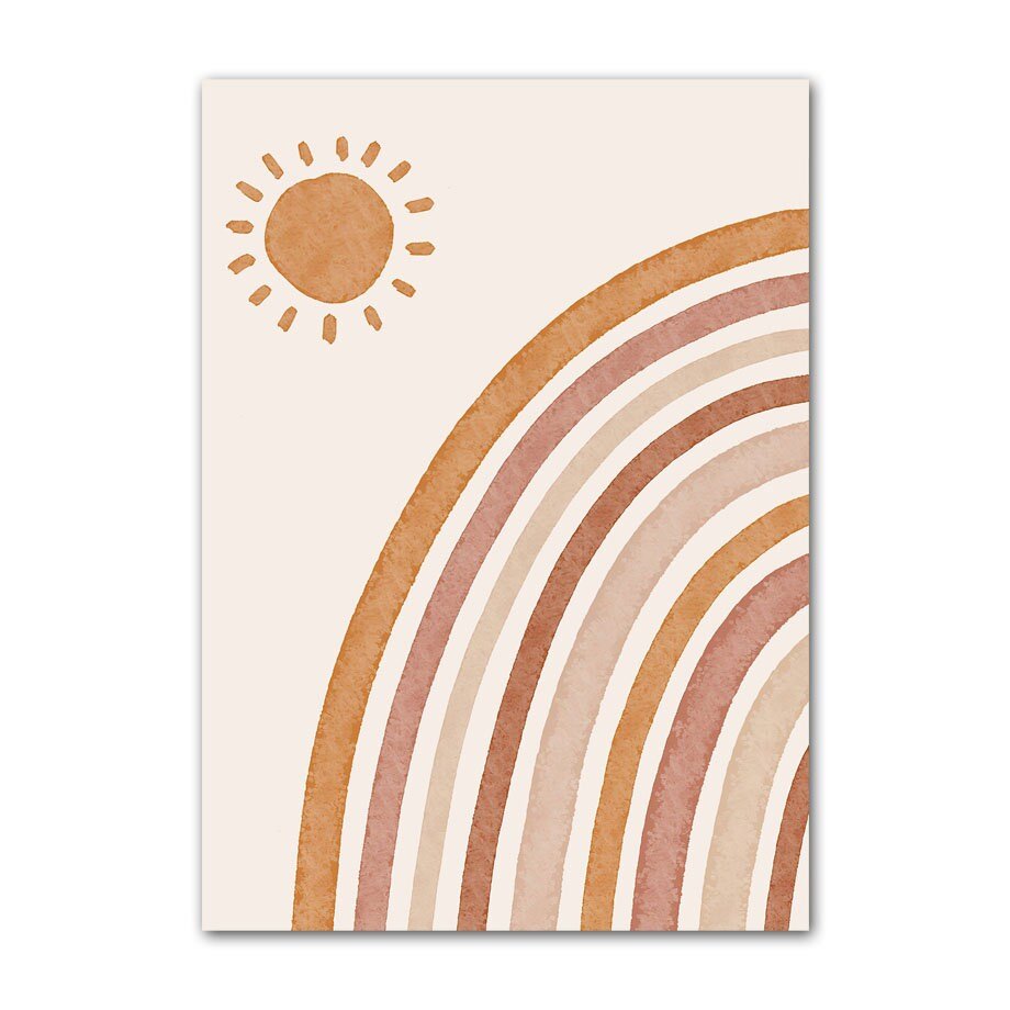 Poster Kinderzimmer Alpaka Regenbogen Kaktus Zeichentrick I Kinderzimmer Bilder I Wand Deko I Kunst Druck I Deko Print I ohne Rahmen - justgoodmood
