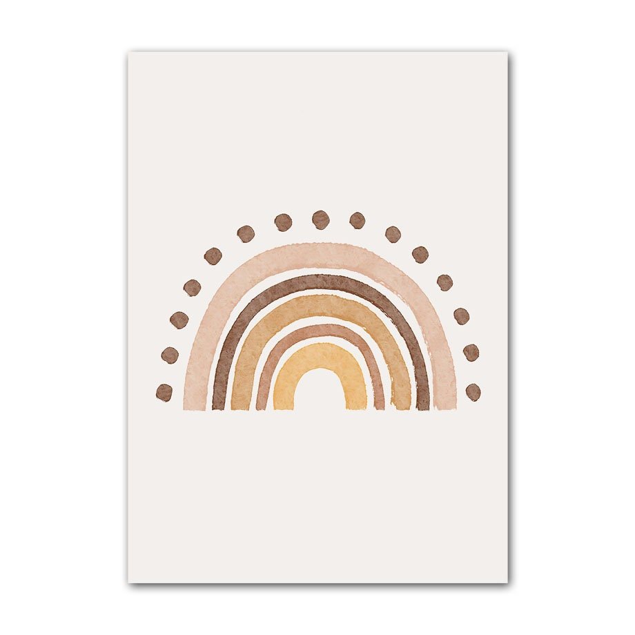 Poster Kinderzimmer Alpaka Regenbogen Kaktus Zeichentrick I Kinderzimmer Bilder I Wand Deko I Kunst Druck I Deko Print I ohne Rahmen - justgoodmood