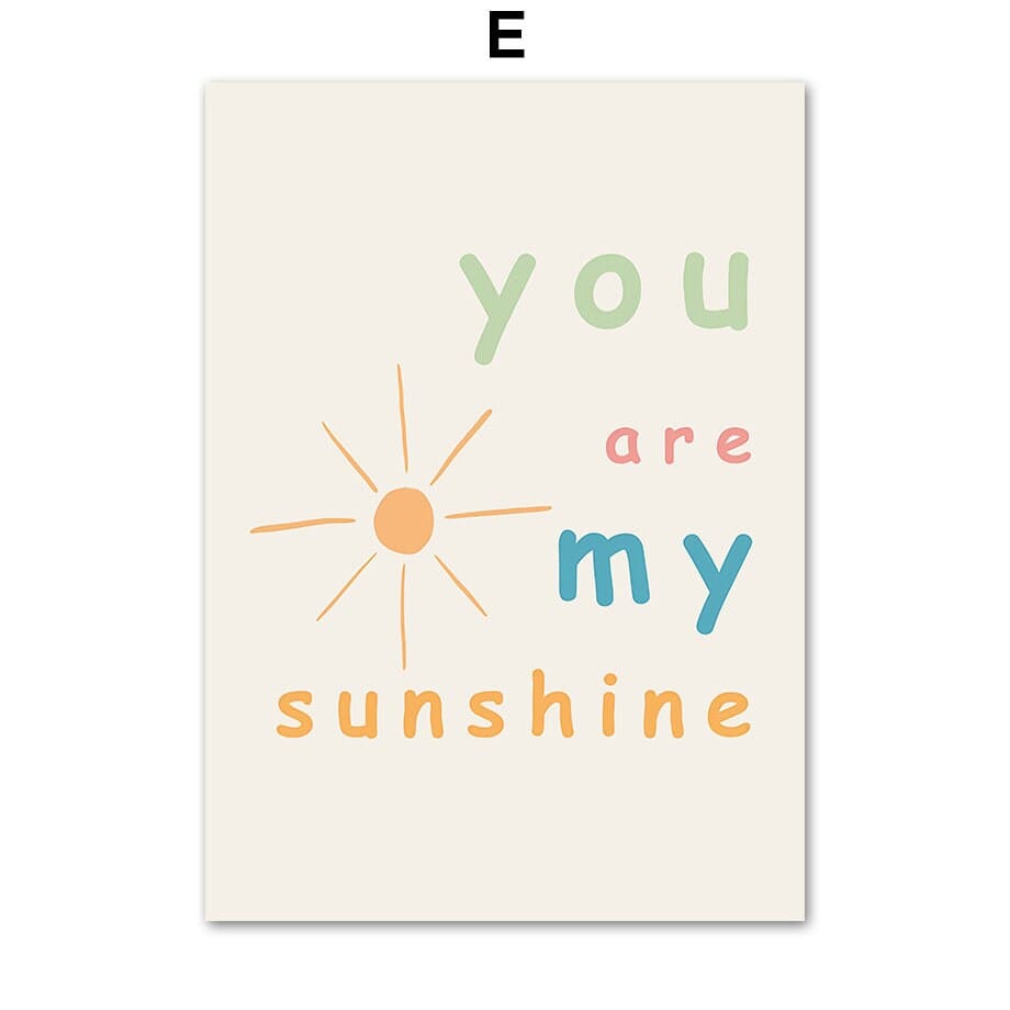 Poster Kinderzimmer Bilder Wolken Superhero Sonne I Kinderzimmer & Babyzimmer Bilder I Wand Deko I Kunstdruck I Deko Print I ohne Rahmen - justgoodmood