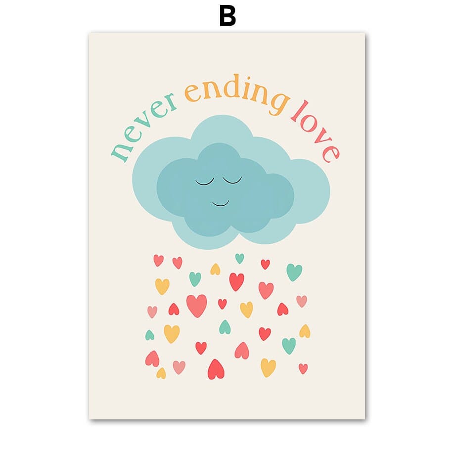 Poster Kinderzimmer Bilder Wolken Superhero Sonne I Kinderzimmer & Babyzimmer Bilder I Wand Deko I Kunstdruck I Deko Print I ohne Rahmen - justgoodmood