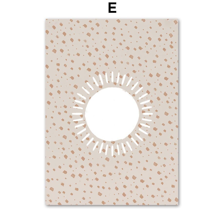 Poster Kinderzimmer Boho Sunshine Beige I Bilder Kinderzimmer & Spielzimmer I Deko Print ohne Rahmen | Bilder Set Kunstdruck - justgoodmood