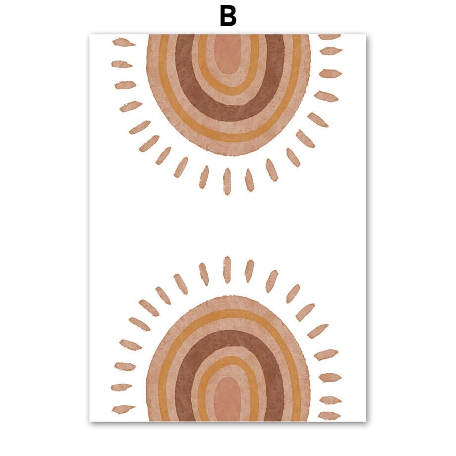 Poster Kinderzimmer Boho Sunshine Beige I Bilder Kinderzimmer & Spielzimmer I Deko Print ohne Rahmen | Bilder Set Kunstdruck - justgoodmood