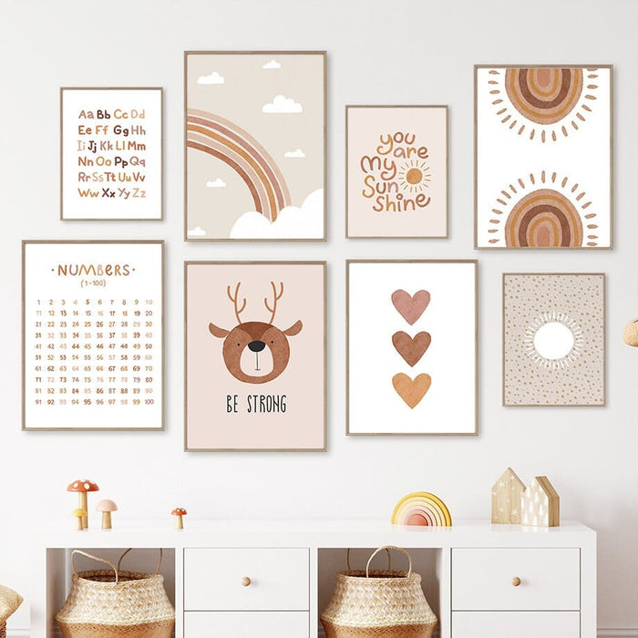 JUSTGOODMOOD Poster Boho Sunshine – Edle Baumwollqualität