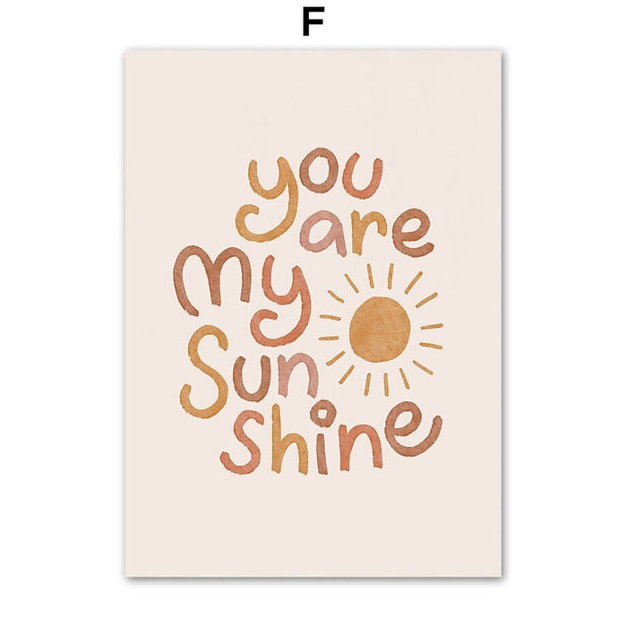 JUSTGOODMOOD Poster Boho Sunshine – Edle Baumwollqualität