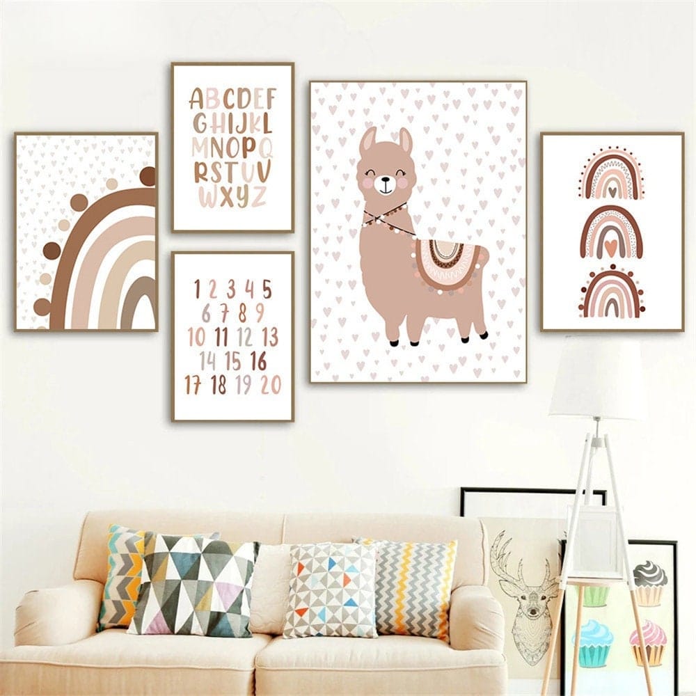 Poster Kinderzimmer Buchstaben Alphabet Boho I Kinderzimmer Bilder I Wand Deko I Kunst Druck I Deko Print I ohne Rahmen - justgoodmood