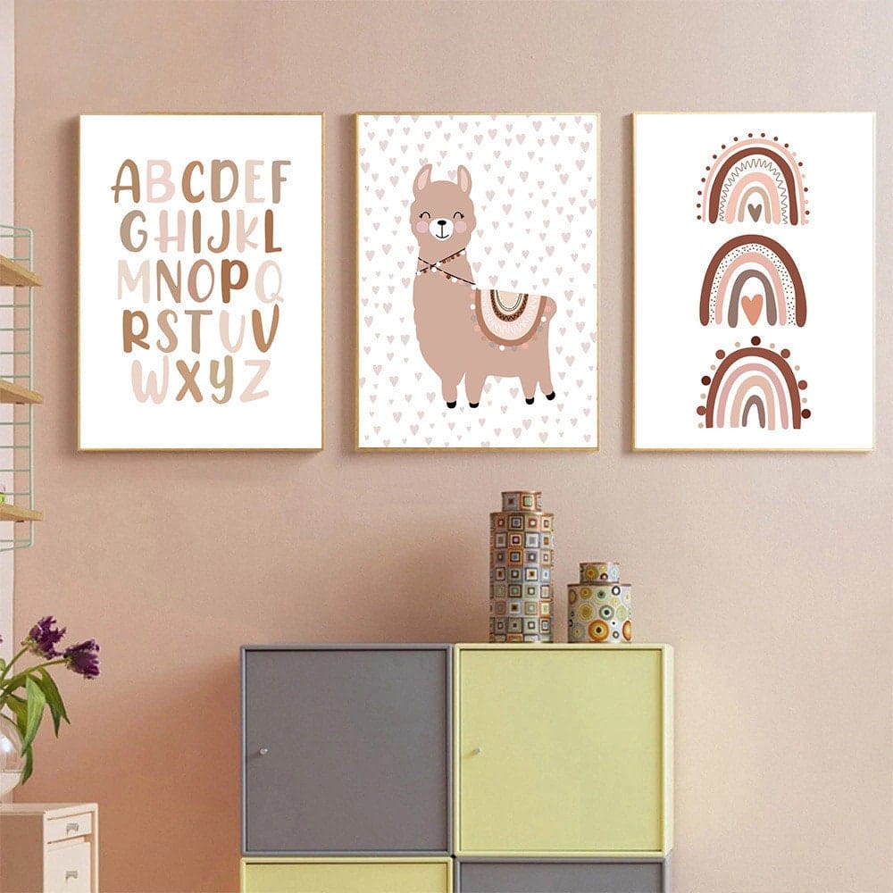 Poster Kinderzimmer Buchstaben Alphabet Boho I Kinderzimmer Bilder I Wand Deko I Kunst Druck I Deko Print I ohne Rahmen - justgoodmood